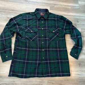 Vintage Back Packer Size Large Long Sleeve Plaid Button Down Shirt